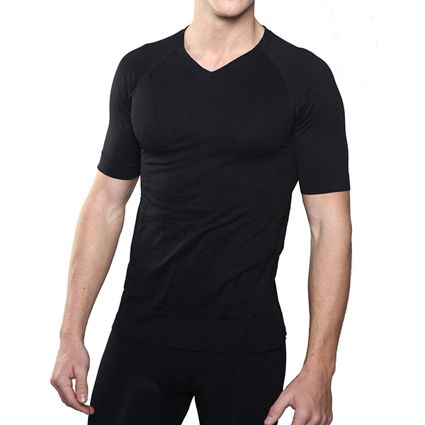 Mens V Neck Black
